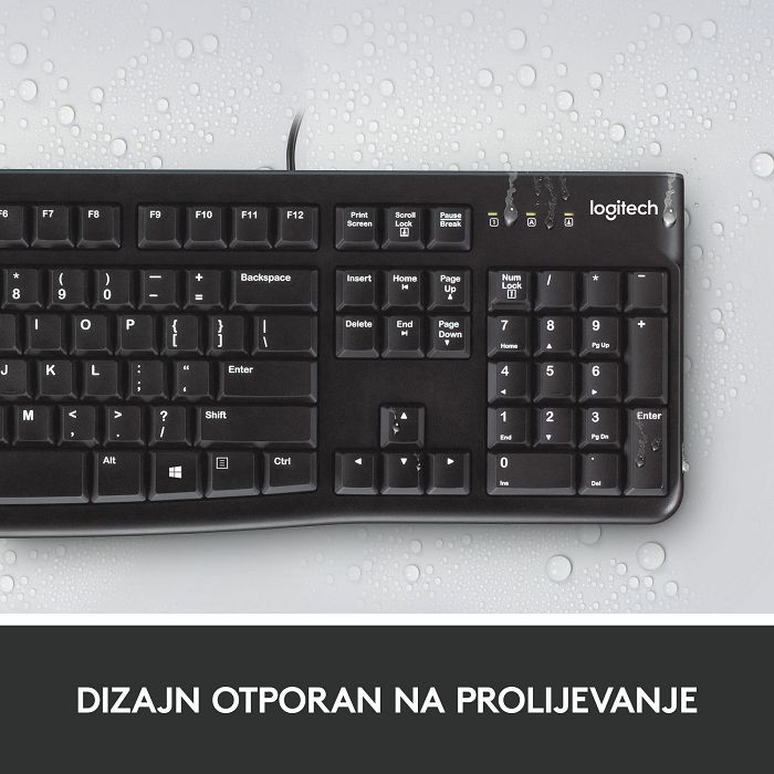 Tipkovnica + miš LOGITECH MK120 Desktop, crna, USB