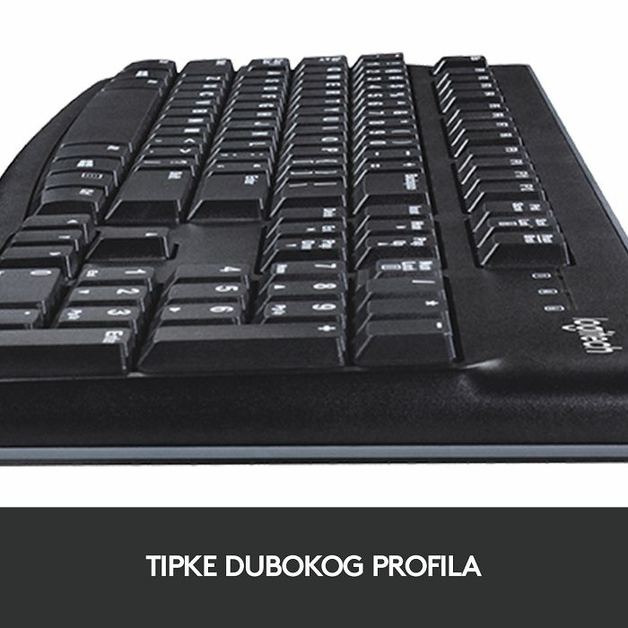 Tipkovnica + miš LOGITECH MK120 Desktop, crna, USB