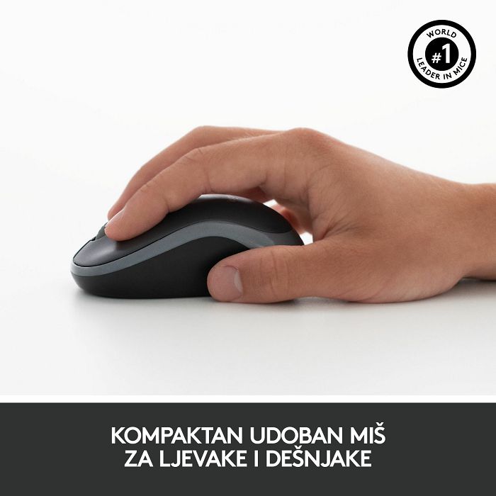 Tipkovnica + miš LOGITECH MK270 Wireless Desktop, bežična, crna, USB