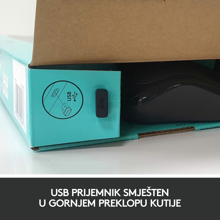 Tipkovnica + miš LOGITECH MK270 Wireless Desktop, bežična, crna, USB