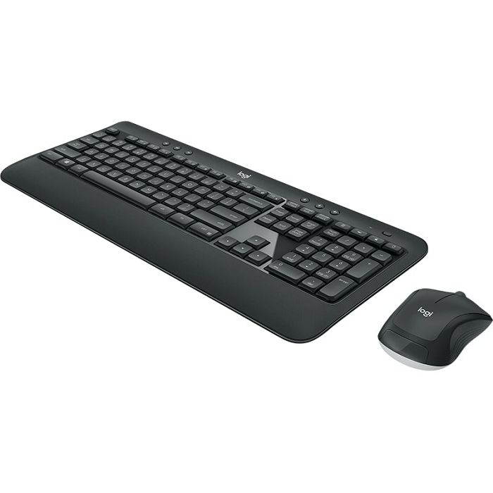 Tipkovnica + miš LOGITECH MK Advanced Combo, bežična, crna, USB, HR layout