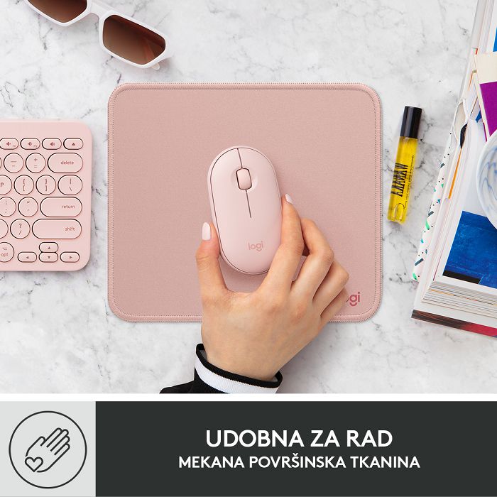 Podloga za miš, LOGITECH Studio, soft, roza