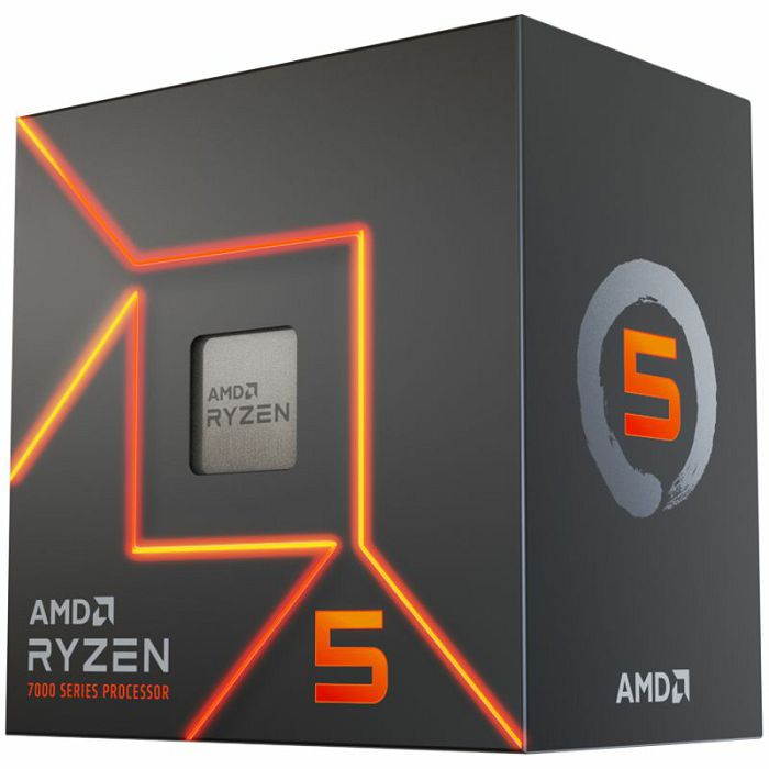 AMD Ryzen 5 6C/12T 7600 (3.8/5.1GHz Boost,65W,AM5) BOX With Cooler