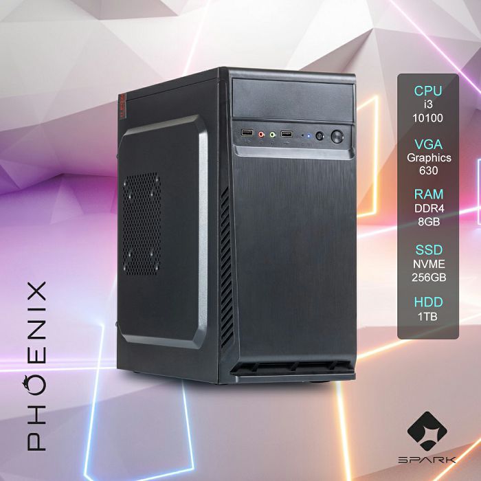 Računalo Phoenix SPARK Z-114 Intel i3-10100/8GB DDR4/NVME SSD 256GB/HDD 1TB
