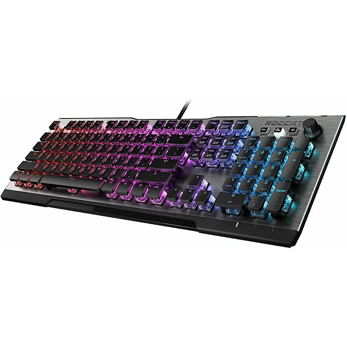 Tipkovnica ROCCAT Vulcan 100 AIMO, mehanička, RGB, US layout, crna