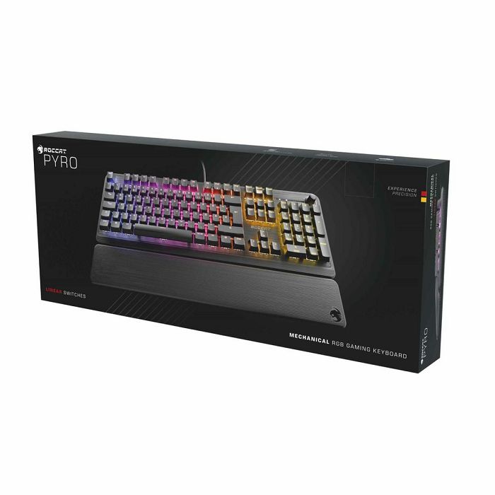 Tipkovnica ROCCAT Pyro, mehanička, RGB, US layout, crna