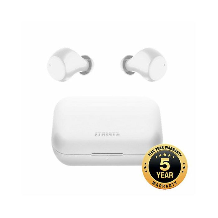 Slušalice STREETZ TWS-1111, mikrofon, Bluetooth 5.0, TWS, bijele