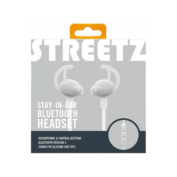 Slušalice STREETZ HL-BT304, SPORT, in-ear, mikrofon, Bluetooth, bijele