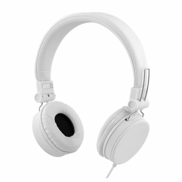 Slušalice STREETZ HL-W203, naglavne, s mikrofonom, preklopive, bijele