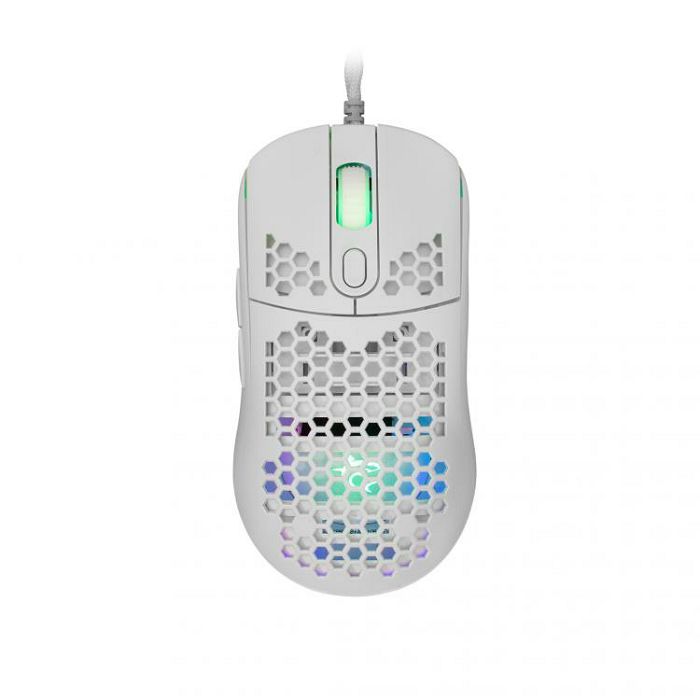 WHITE SHARK RGB gaming miš GALAHAD bijeli 6400dpi