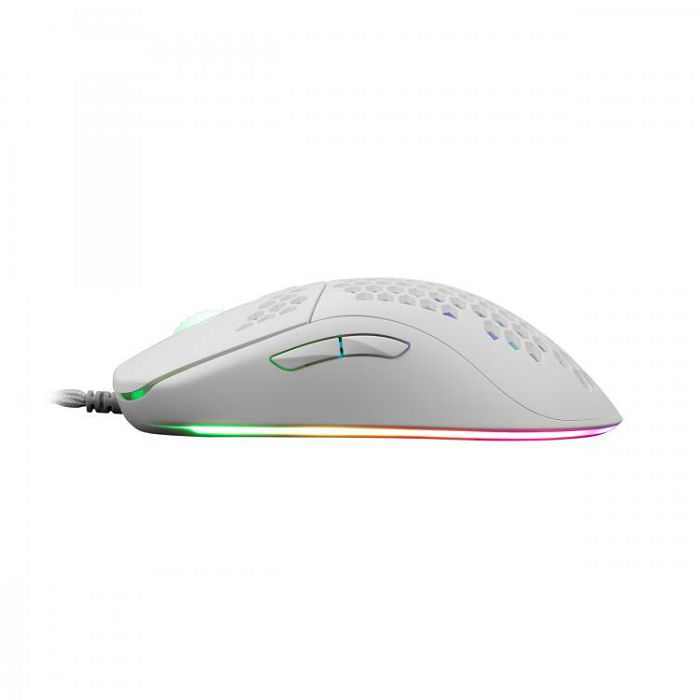 WHITE SHARK RGB gaming miš GALAHAD bijeli 6400dpi