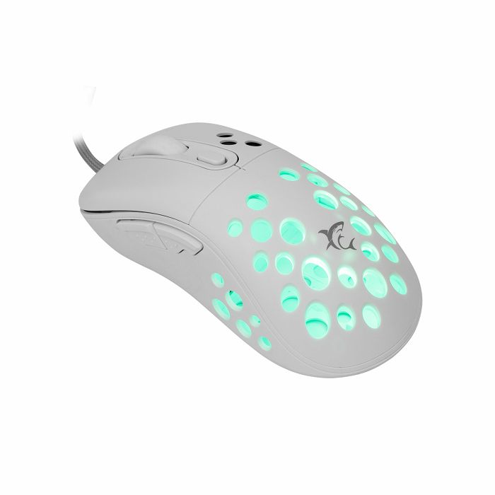 WHITE SHARK RGB gaming miš GM-5013 AZRAEL bijeli 12.800dpi