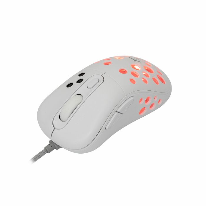 WHITE SHARK RGB gaming miš GM-5013 AZRAEL bijeli 12.800dpi