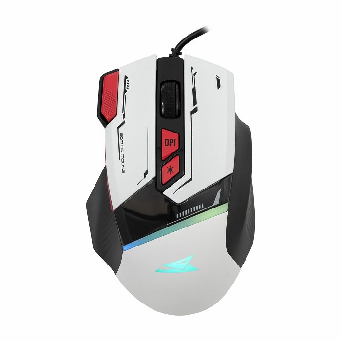 BARACUDA RGB gaming miš BGM-042 MANTA bijeli 12.800dpi