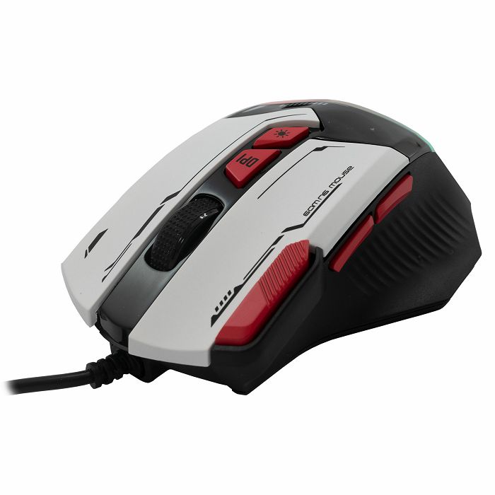 BARACUDA RGB gaming miš BGM-042 MANTA bijeli 12.800dpi