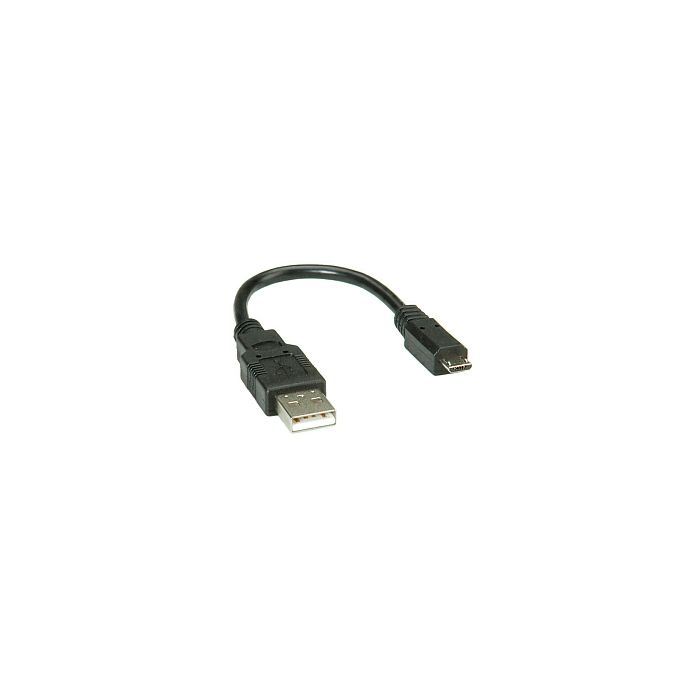 Roline USB2.0 kabel TIP A(M) na Micro B(M), 0.15m, crni