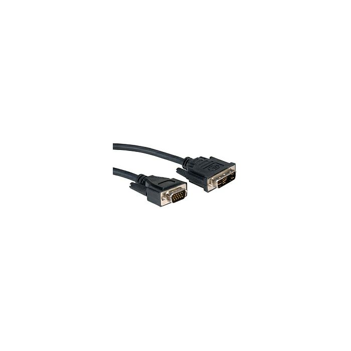 Roline DVI kabel, DVI-A (12+5) - HD15, M/M, 2.0m, crni