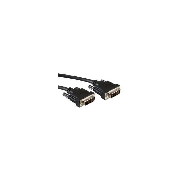 Roline DVI kabel, DVI-D (24+1) Dual Link, M/M, 15m, crni