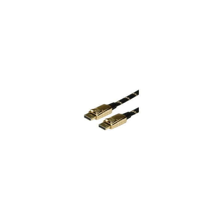 Roline GOLD DisplayPort kabel v1.2, DP-DP M/M, 1.0m, crno/zlatni
