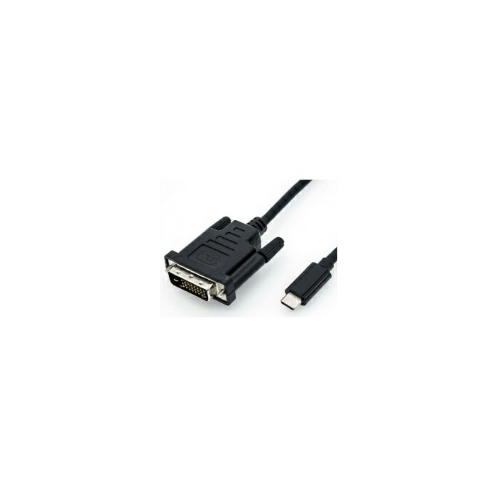 Roline USB-C - DVI kabel, M/M, 1.0m, crni