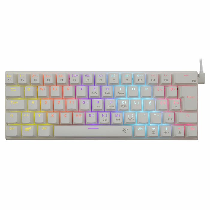 WHITE SHARK gaming mehanička tipkovnica GK-002122 WAKIZASHI bijela pl. sw