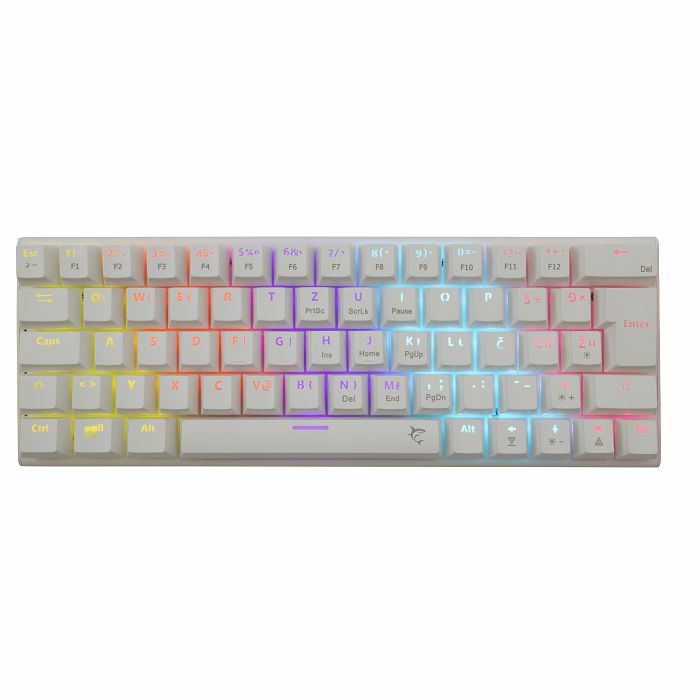 WHITE SHARK gaming mehanička tipkovnica  GK-002212 WAKIZASHI bijela crv.sw