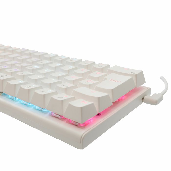 WHITE SHARK gaming mehanička tipkovnica  GK-002212 WAKIZASHI bijela crv.sw