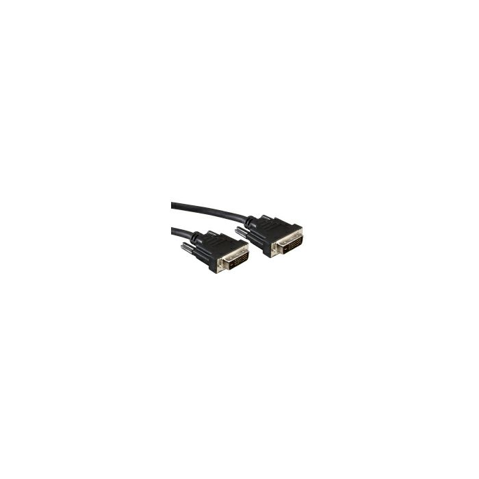 Roline VALUE DVI kabel, DVI-D (24+1) Dual Link, M/M, 2.0m, crni