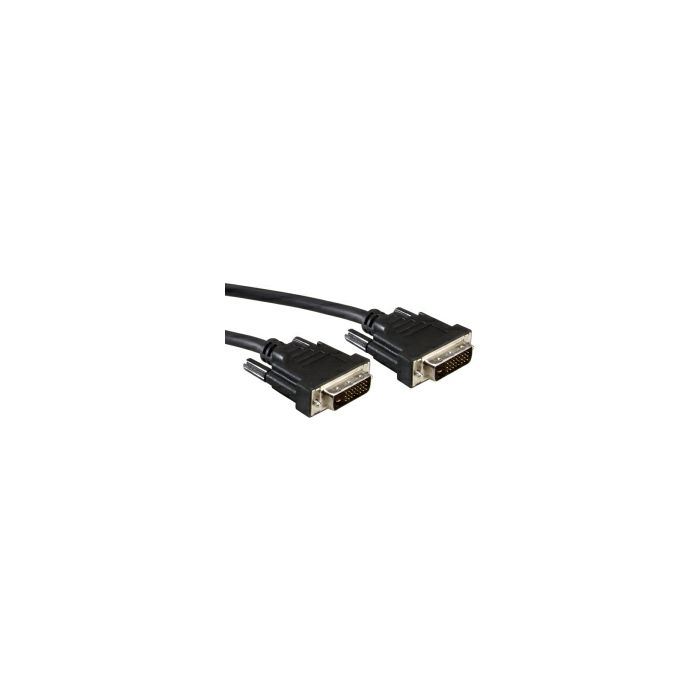 Roline VALUE DVI kabel, DVI-D (24+1) Dual Link, M/M, 5.0m, crni