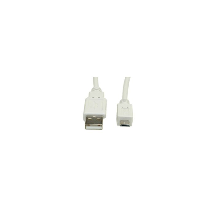 Roline VALUE USB2.0 kabel TIP A(M) na Micro B(M), 0.8m, bijeli