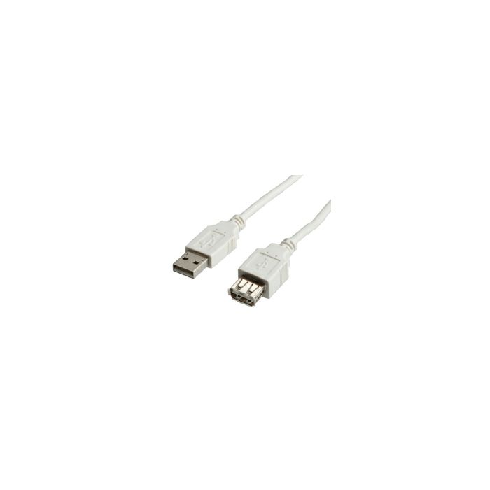 Roline VALUE USB2.0 kabel TIP A-A M/F, 0.8m, bijeli (produžni)