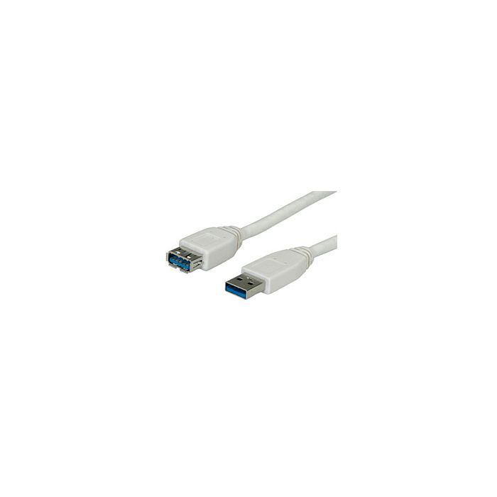 Roline VALUE USB3.0 kabel TIP A-A M/F, 0.8m, bijeli (produžni)