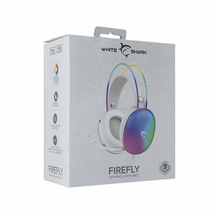 WHITE SHARK RGB gaming slušalice GH-2342 FIREFLY bijele