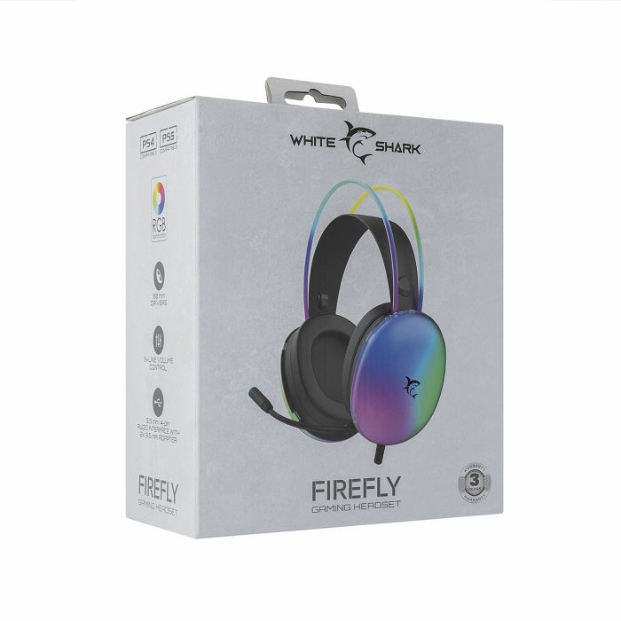 WHITE SHARK RGB gaming slušalice GH-2342 FIREFLY crne