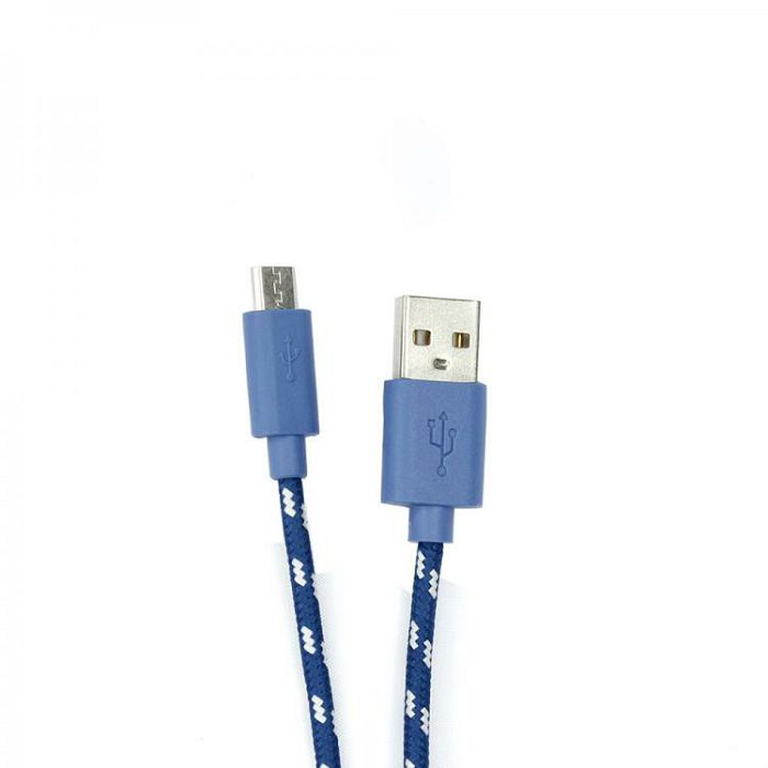 BIT FORCE presvučeni kabel USB A-MICRO USB M/M 1m plavi