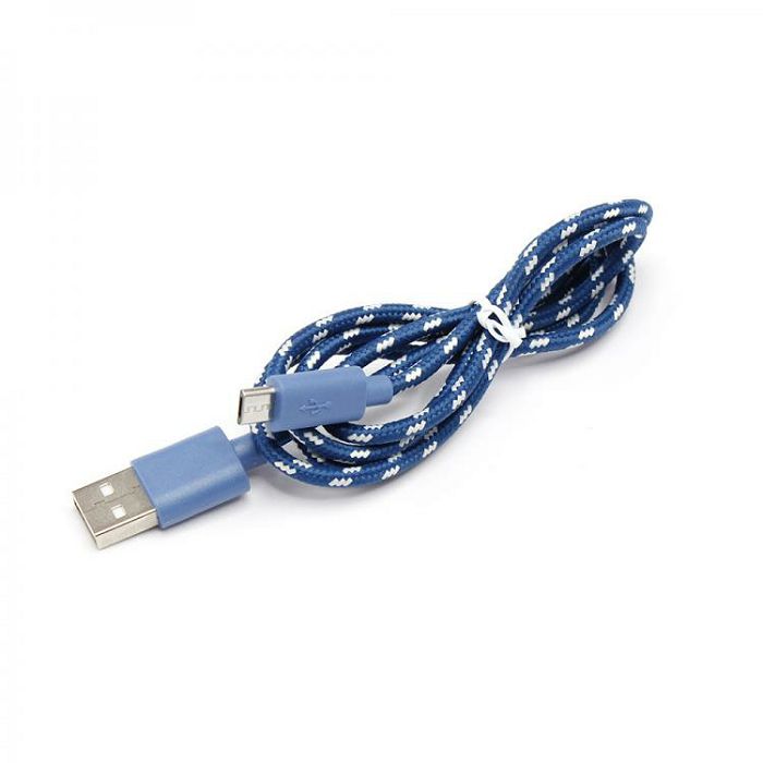 BIT FORCE presvučeni kabel USB A-MICRO USB M/M 1m plavi