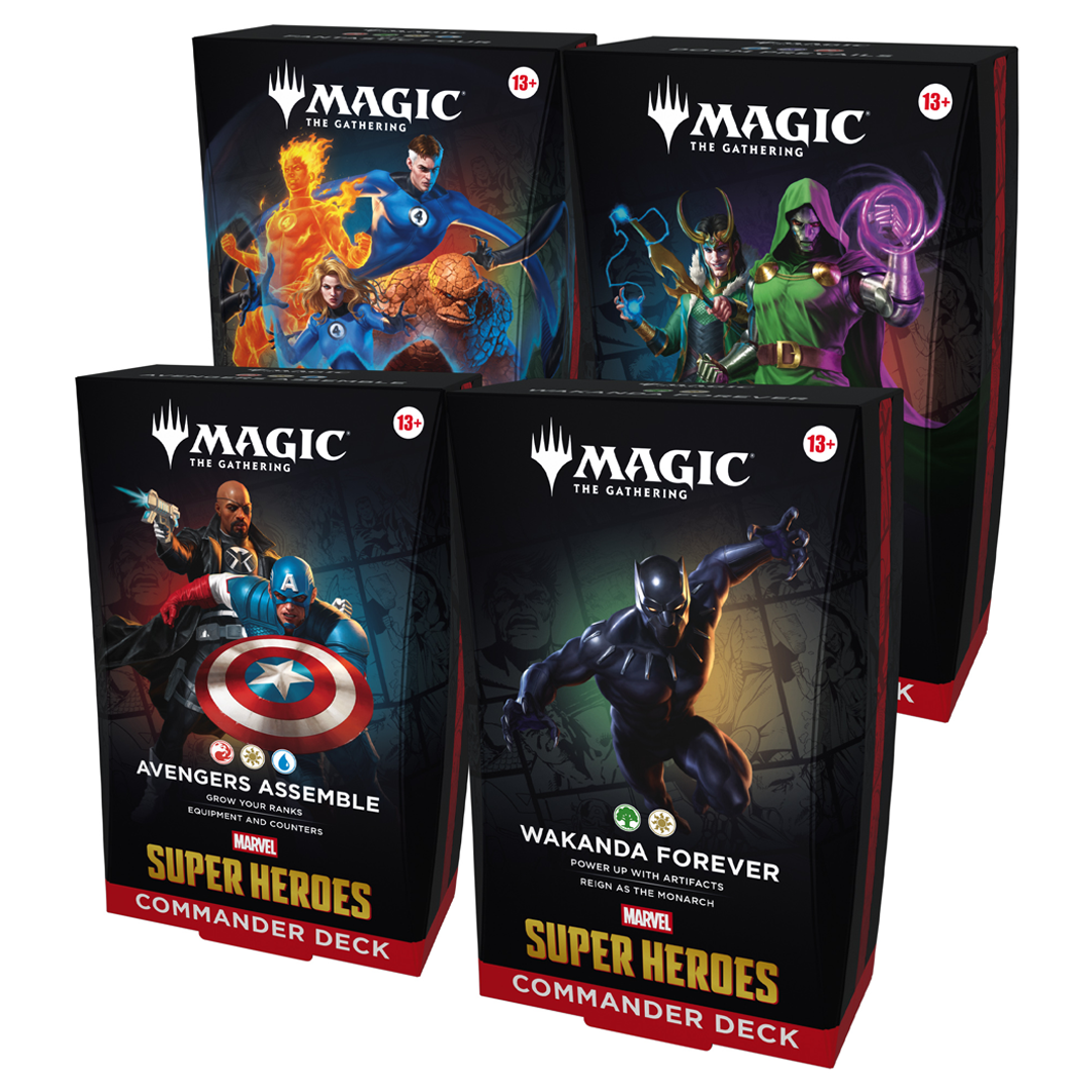 Magic: The Gathering: Marvel Super Heroes – Commander Deck Display (4 Decks)