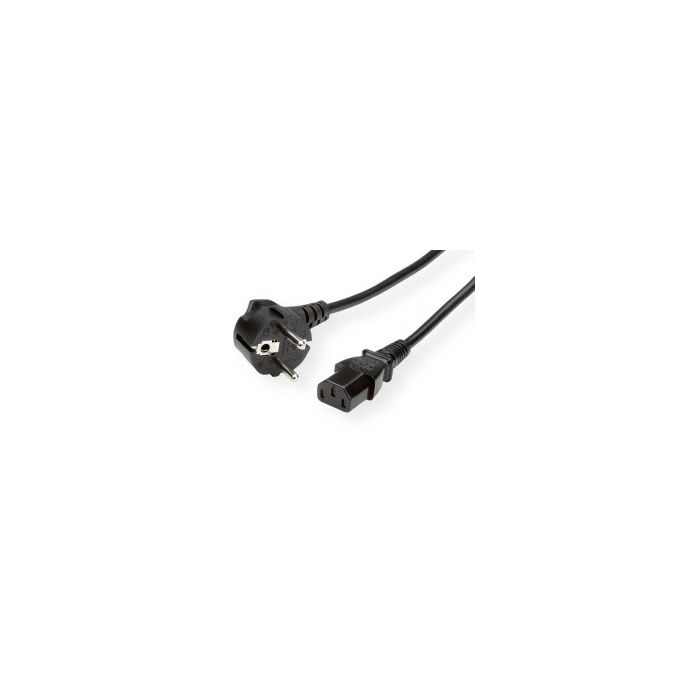 Roline VALUE naponski kabel PC-Monitor, IEC320 C13 10A, M/F, 0.6m, crni