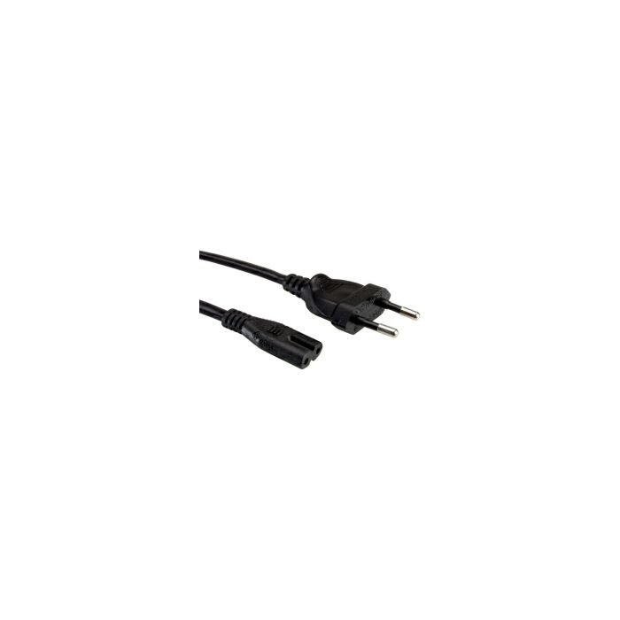 Roline VALUE naponski kabel 2-polni, IEC320 C7, 5.0m, crni