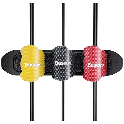 Cable organizer BASEUS Kaka FIXER (black)