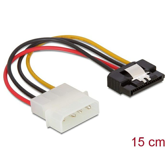 Kabel DELOCK, 4-pin Molex (M) na 15-pin SATA (M), 15cm, naponski, interni