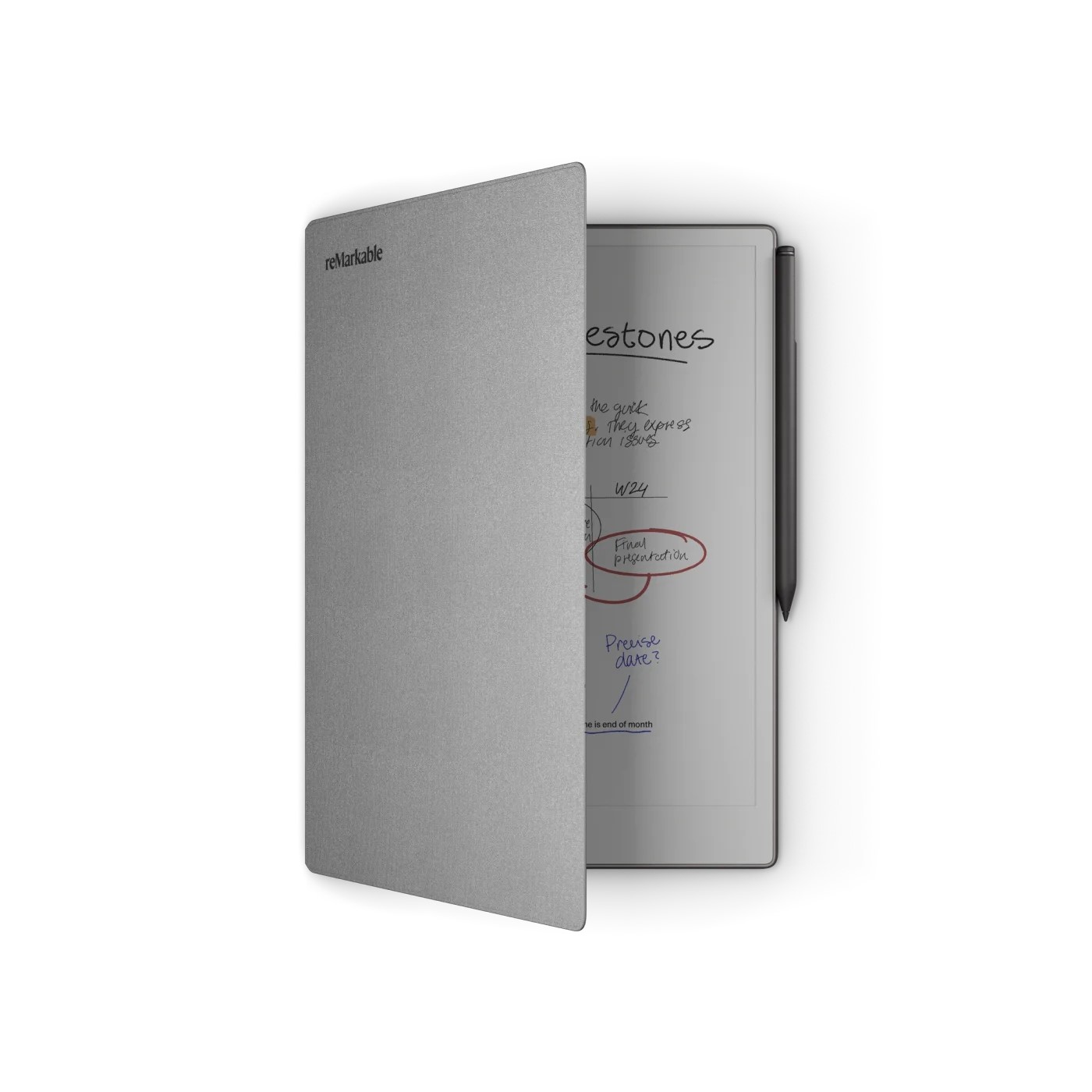 Tablet reMarkable Paper Pro + Marker Plus + Book Folio Polymer weave - Siva - 781