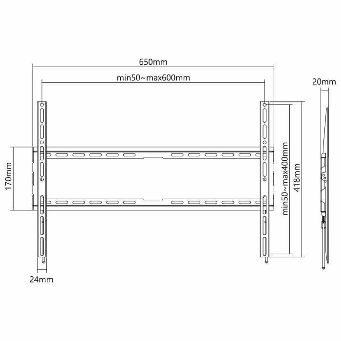 SBOX zidni nosač za TV PLB-2264F-2 fiksni