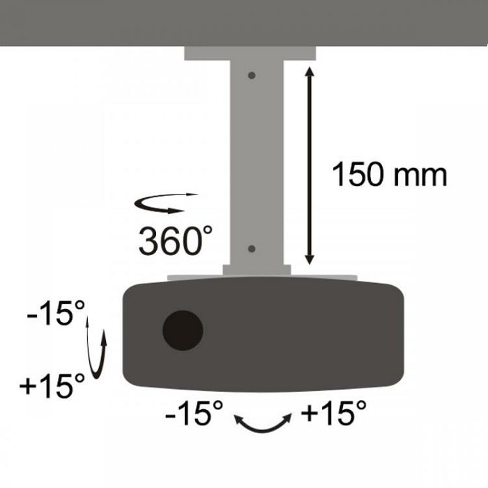 SBOX stropni nosač za projektor PM-18 okretni