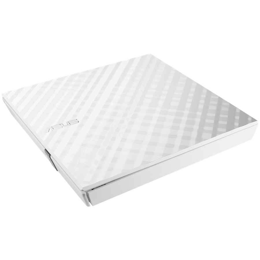 ASUS SDRW-08D2S-U LITE - prenosni 8X DVD zapisovalec z M-DISC podporo za doživljenjsko varnostno kopiranje podatkov, združljiv z Windows in Mac OS (Bela) - 90-DQ0436-UA221KZ-A