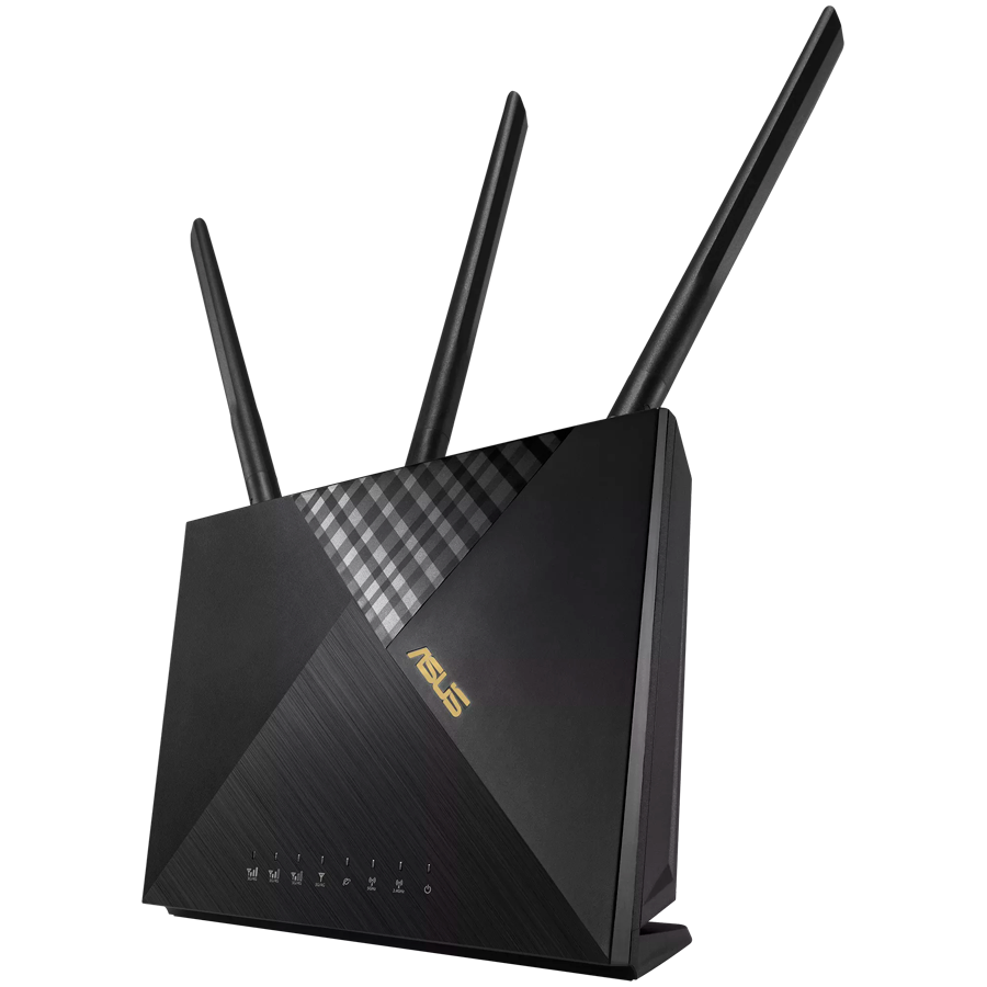 ASUS 4G-AX56 AX1800 WiFi 6 (802.11ax) Dual-Band LTE Modem Usmerjevalnik, 4G Cat.6 za hitrosti inter