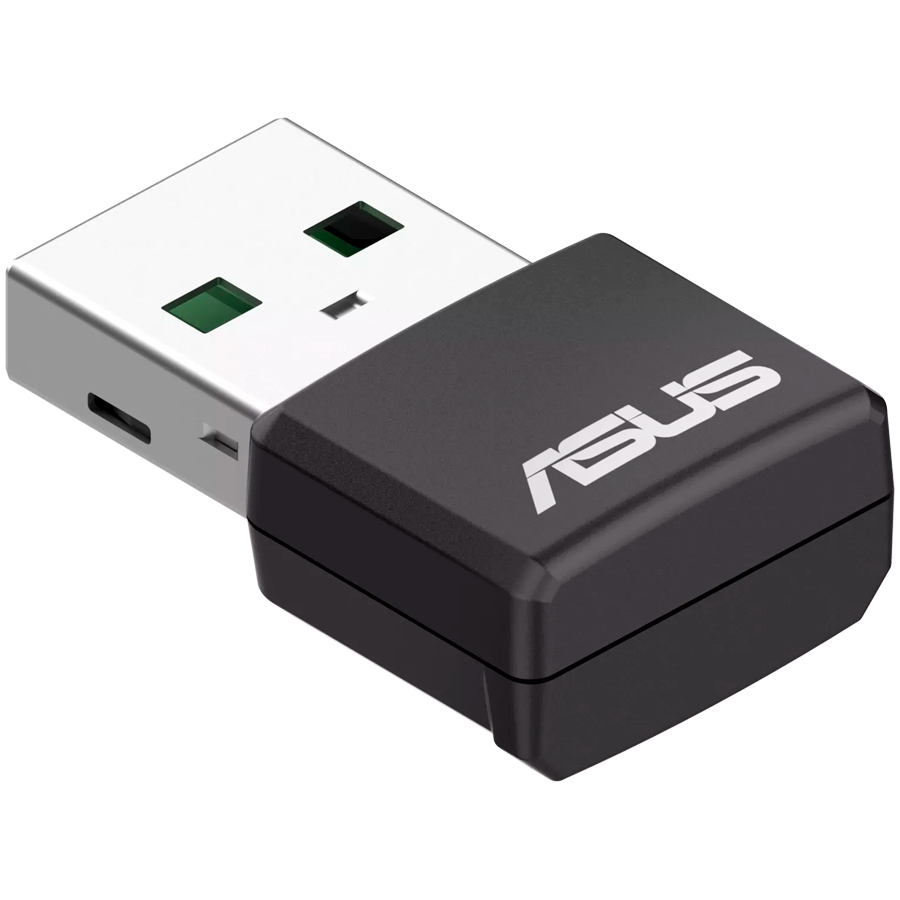 ASUS USB-AX55 Nano AX1800 Dual-Band WiFi 6 (802.11ax), omrežna varnost WPA3, OFDMA in MU-MIMO, USB adapter - 90IG06X0-MO0B00-A