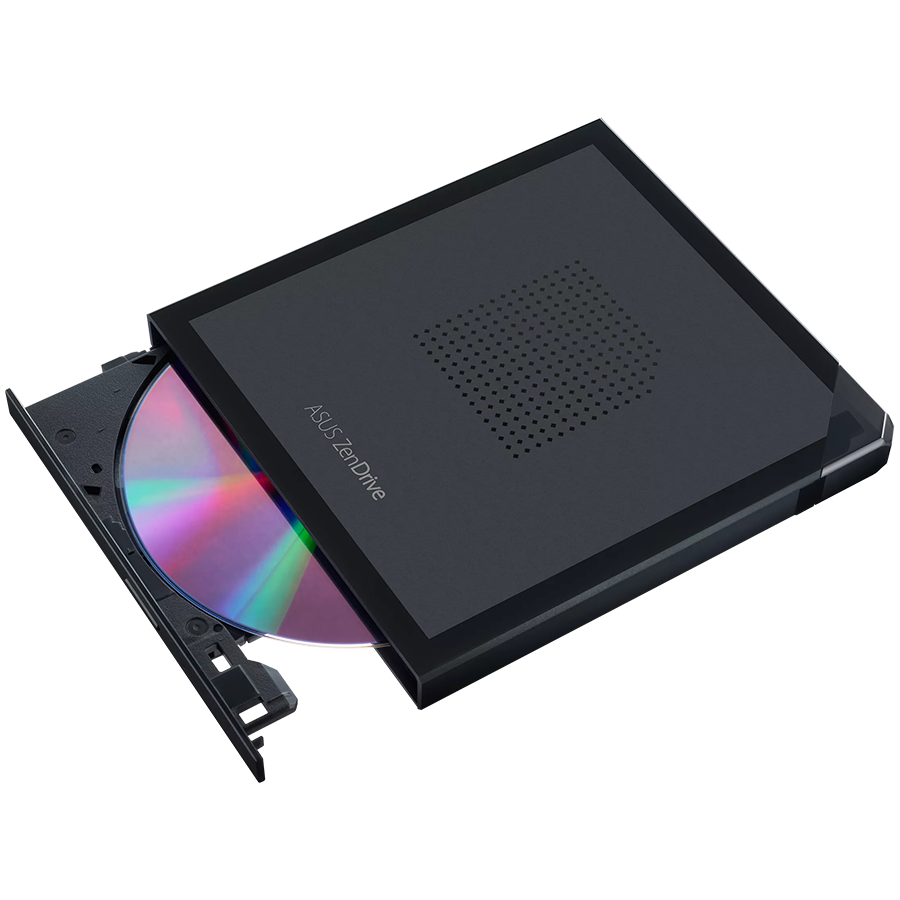 ASUS ZenDrive V1M Črno - zunanji DVD pogon in zapisovalec z vgrajenim shranjevanjem kabla, vmesnik U
