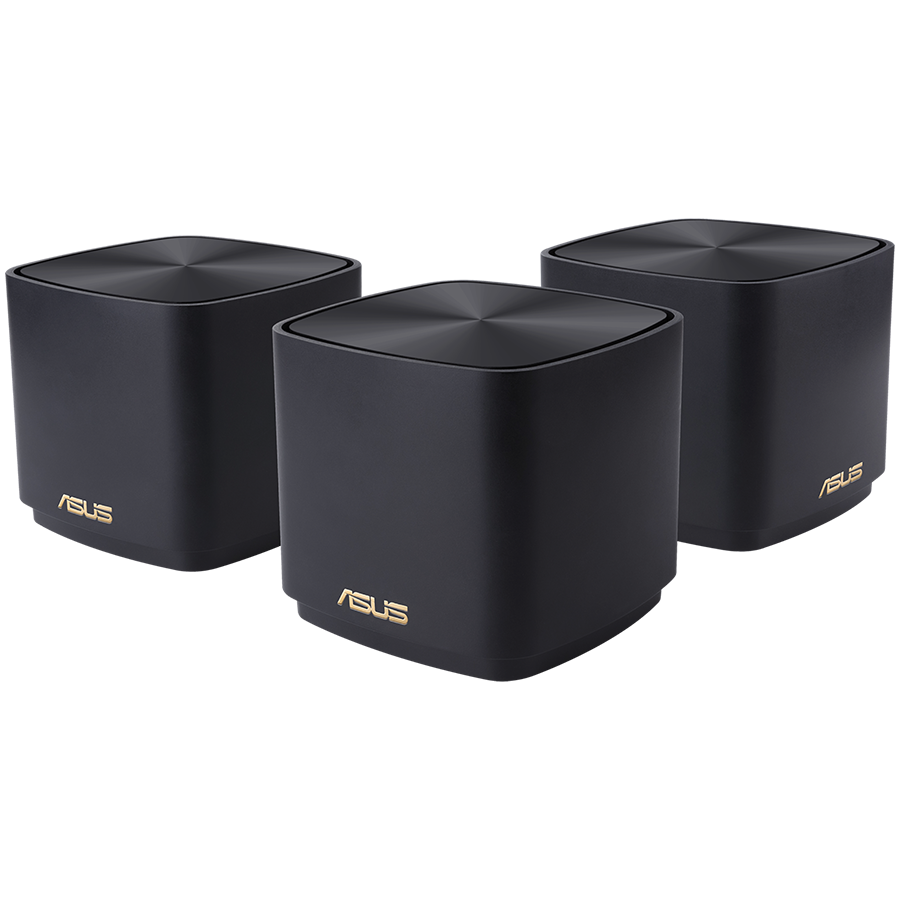 ASUS ZenWiFi XD4 Plus Črno (3-kos) AX1800 Dual-Band WiFi 6 (802.11ax) Mrežni sistem Mesh, Enostavna