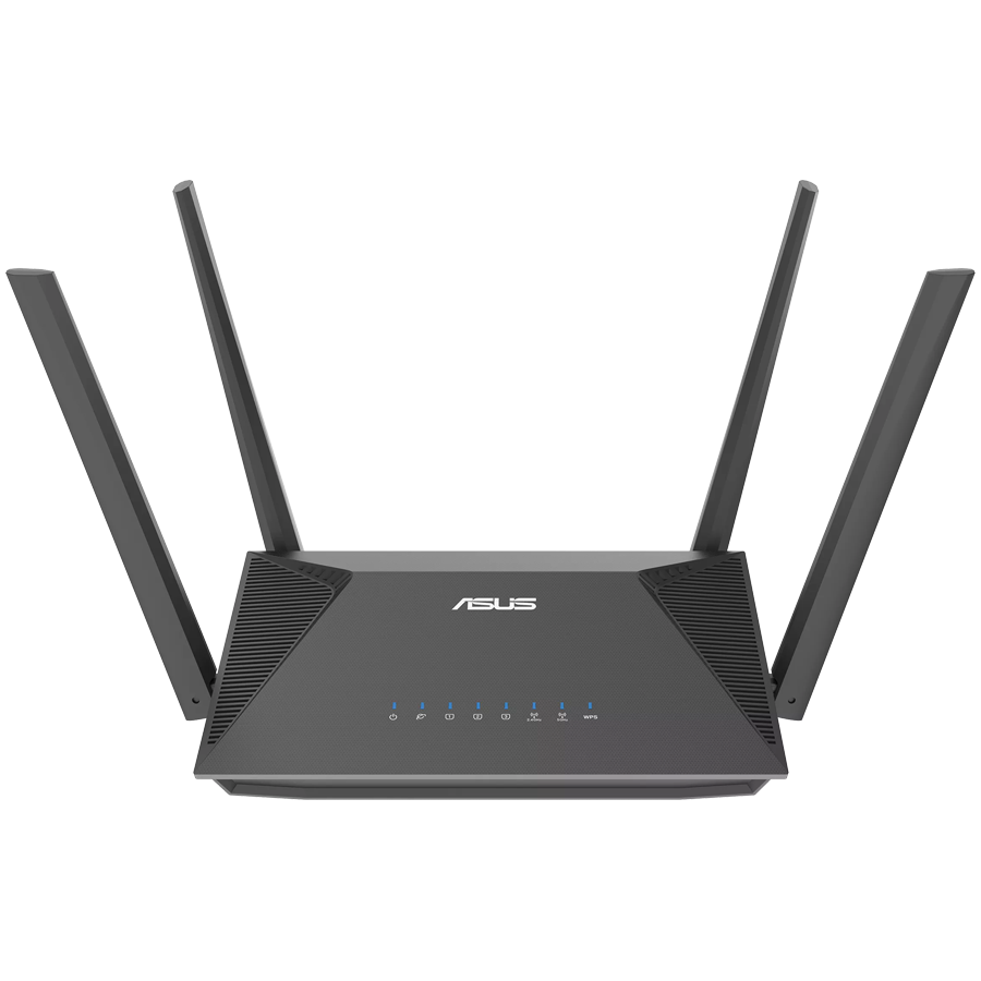ASUS RT-AX52 AX1800 Dual-Band WiFi 6 (802.11ax) Extendable Usmerjevalnik, Instant Guard, Parental Control Scheduling, Built-in VPN, AiMesh Compatible - 90IG08T0-MO3H00-A